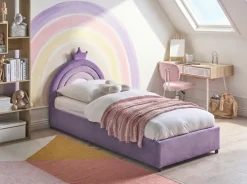 Letto contenitore per bambini Corona Velluto GRISETOT 90 x 200 cm Viola