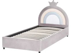 Letto contenitore per bambini Corona Velluto GRISETOT 90 x 200 cm Grigio
