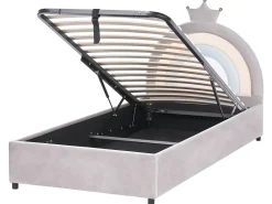 Letto contenitore per bambini Corona Velluto GRISETOT 90 x 200 cm Grigio