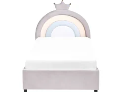 Letto contenitore per bambini Corona Velluto GRISETOT 90 x 200 cm Grigio