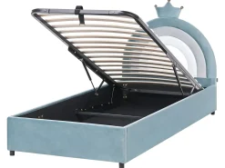 Letto contenitore per bambini Corona Velluto GRISETOT 90 x 200 cm Blu