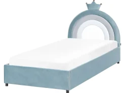 Letto contenitore per bambini Corona Velluto GRISETOT 90 x 200 cm Blu