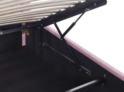Letto contenitore per bambini Velluto ANET 90 x 200 cm Rosa