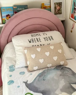 Letto contenitore per bambini Velluto ANET 90 x 200 cm Rosa