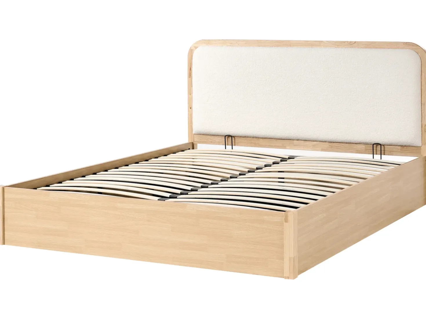 Letto contenitore PEROUGES 180 x 200 cm Marrone chiaro