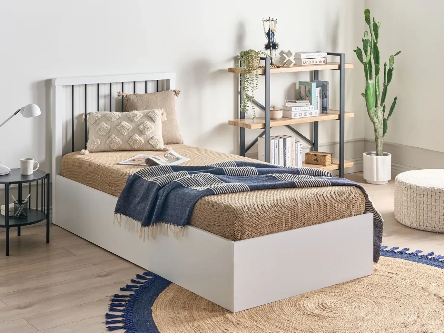 Letto contenitore ROUVILLERS 90 x 200 cm Bianco
