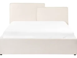 Letto contenitore Tessuto LAGARDE 160 x 200 cm Bianco sporco