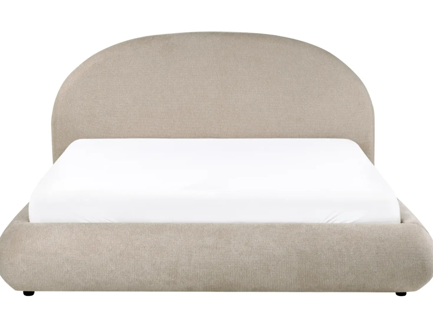 Letto contenitore Tessuto GRASSE 180 x 200 cm Tortora