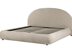 Letto contenitore Tessuto GRASSE 180 x 200 cm Tortora