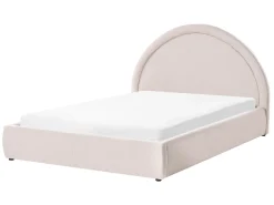 Letto contenitore Tessuto MOUZON 140 x 200 cm Beige chiaro