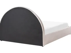 Letto contenitore Tessuto MOUZON 140 x 200 cm Beige chiaro