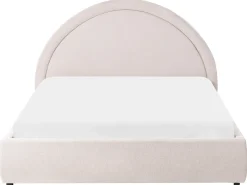 Letto contenitore Tessuto MOUZON 140 x 200 cm Beige chiaro
