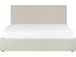 Letto contenitore Tessuto VION 180 x 200 cm Beige chiaro