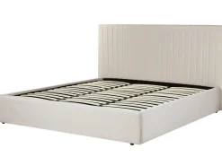 Letto contenitore Tessuto VION 180 x 200 cm Beige chiaro