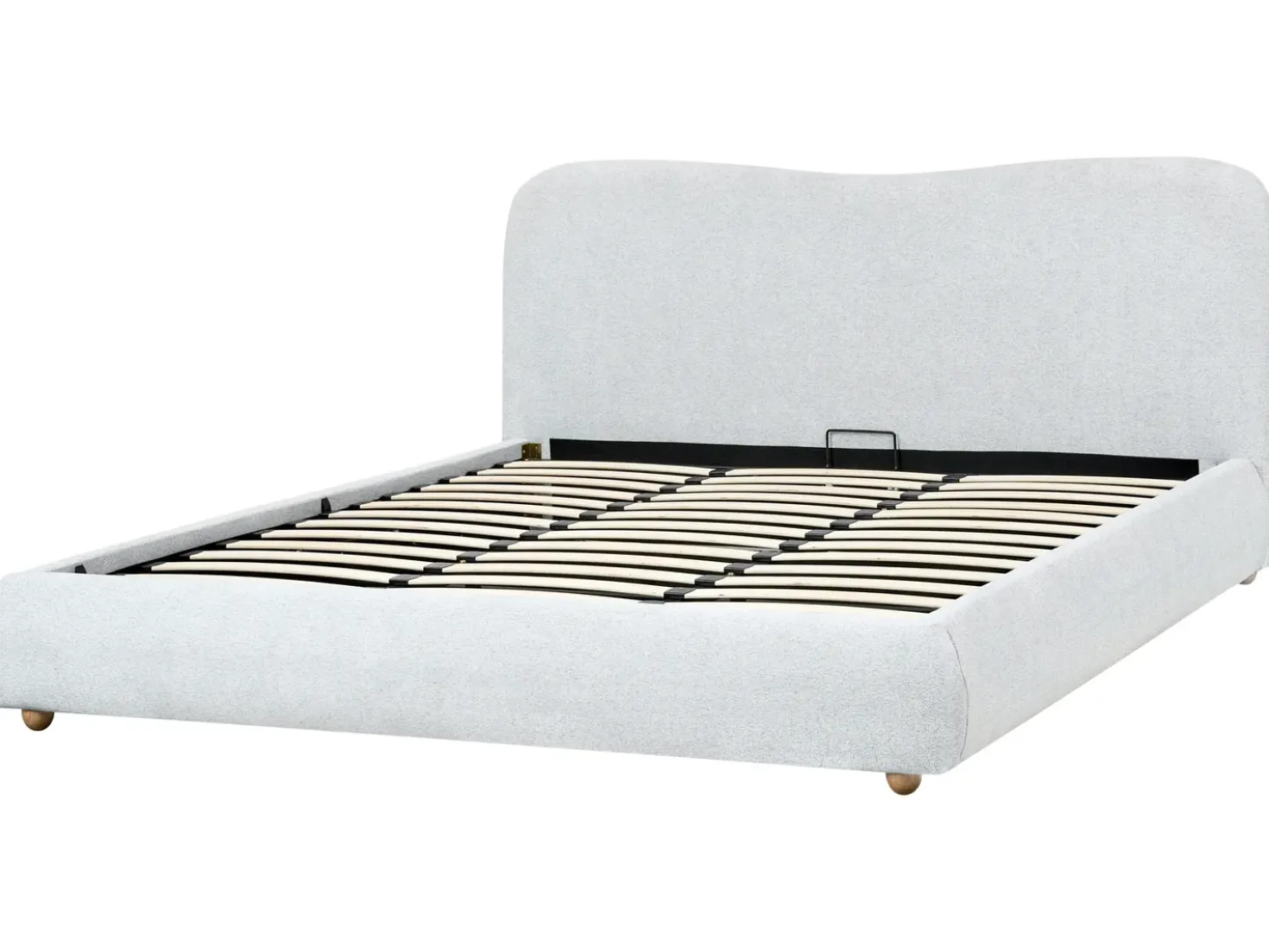 Letto contenitore Tessuto BLAGNAC 180 x 200 cm Grigio chiaro