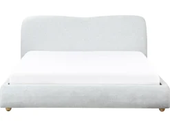 Letto contenitore Tessuto BLAGNAC 180 x 200 cm Grigio chiaro
