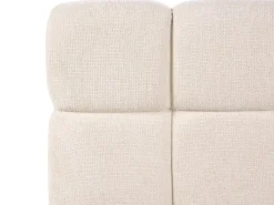 Letto contenitore Tessuto NOYON 180 x 200 cm Beige chiaro