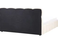Letto contenitore Tessuto NOYON 180 x 200 cm Beige chiaro