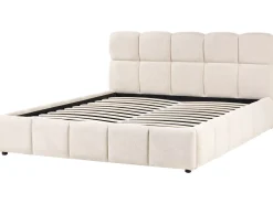 Letto contenitore Tessuto NOYON 180 x 200 cm Beige chiaro