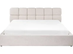 Letto contenitore Tessuto BASTON 180 x 200 cm Beige chiaro