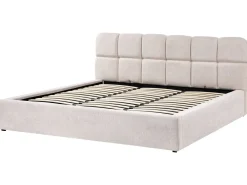 Letto contenitore Tessuto BASTON 180 x 200 cm Beige chiaro