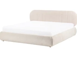Letto contenitore Tessuto CAMPAN 180 x 200 cm Beige chiaro