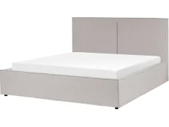 Letto contenitore Tessuto MOISSAC 160 x 200 cm Grigio chiaro