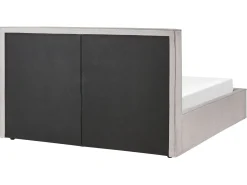 Letto contenitore Tessuto MOISSAC 160 x 200 cm Grigio chiaro