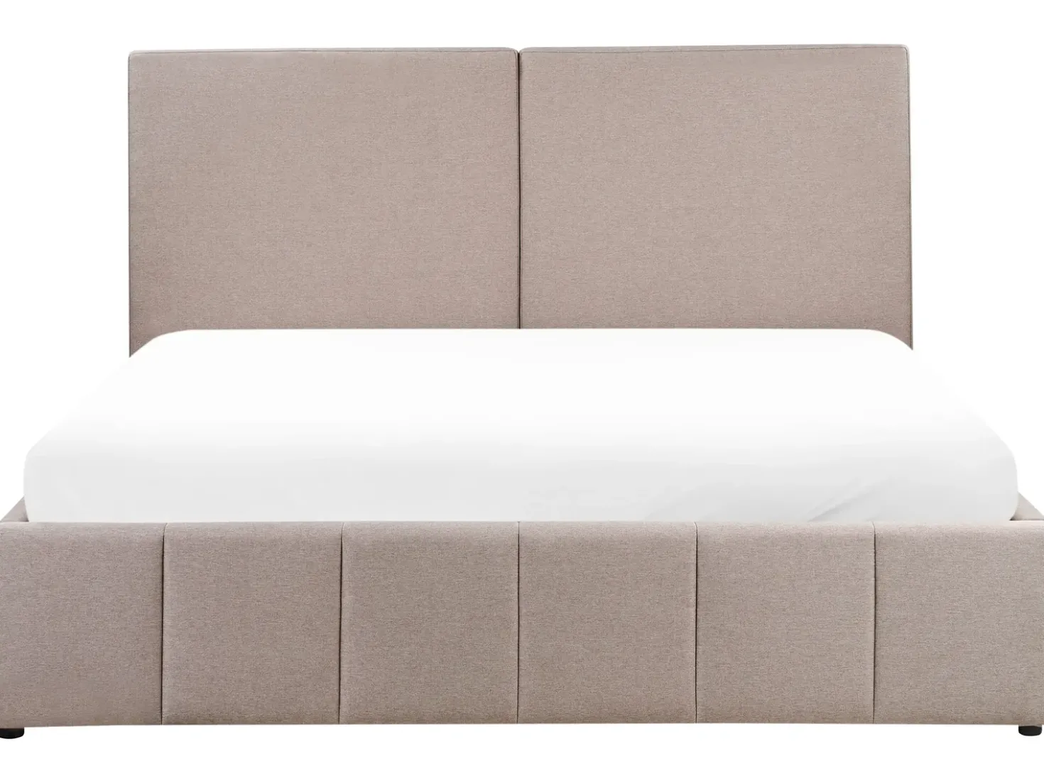 Letto contenitore Tessuto CASTELNAVET 180 x 200 cm Tortora