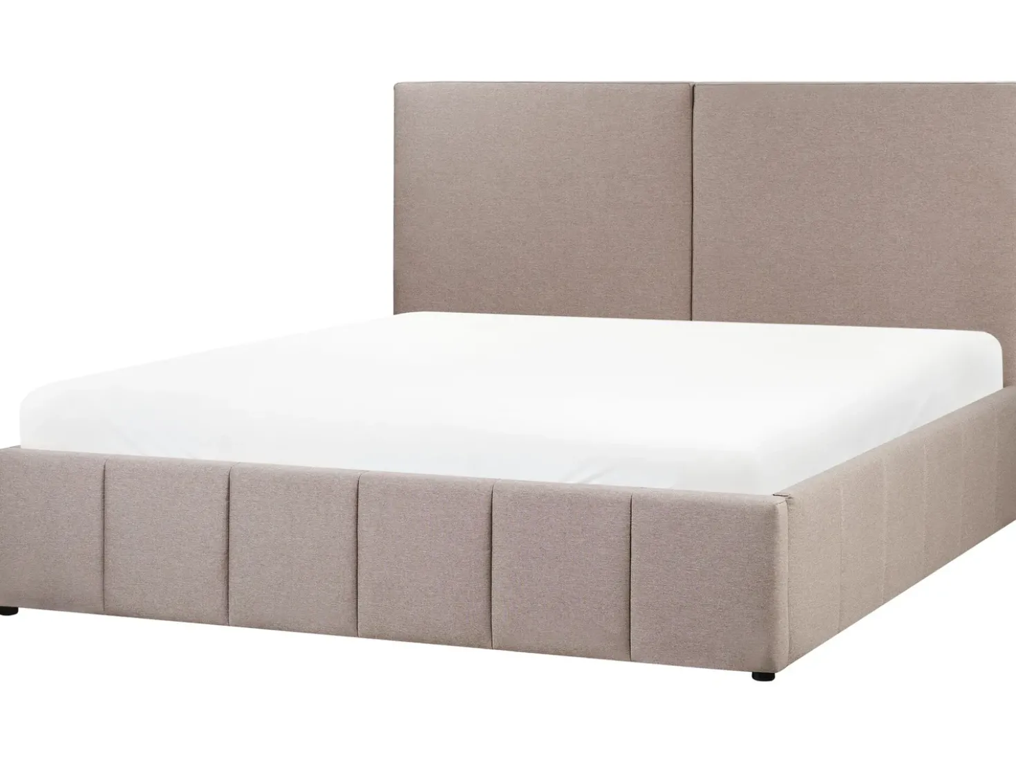 Letto contenitore Tessuto CASTELNAVET 180 x 200 cm Tortora