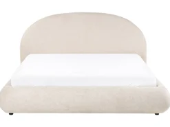Letto contenitore Tessuto GRASSE 180 x 200 cm Beige chiaro