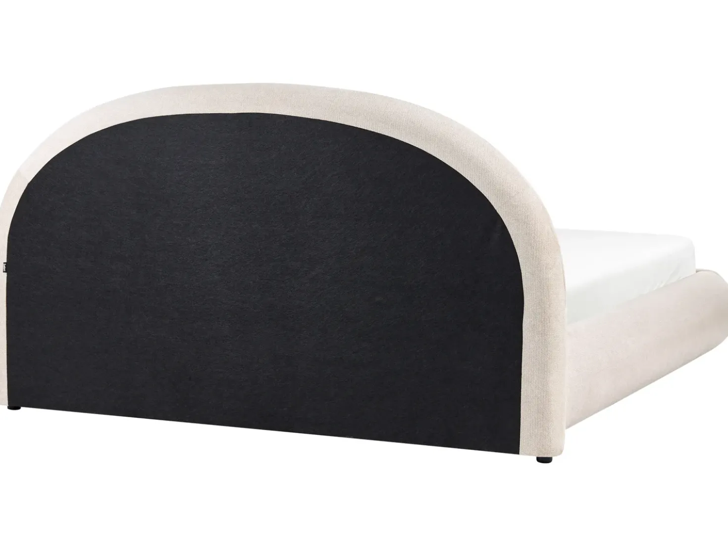 Letto contenitore Tessuto GRASSE 180 x 200 cm Beige chiaro