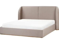 Letto contenitore Tessuto MONESTIER 180 x 200 cm Tortora