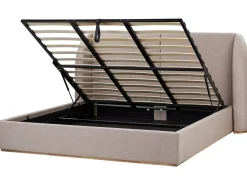 Letto contenitore Tessuto MONESTIER 180 x 200 cm Tortora