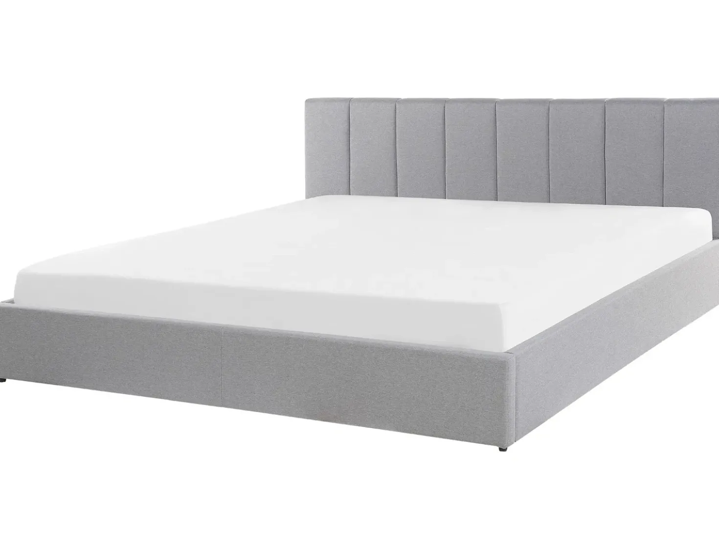 Letto contenitore Tessuto DREUX 180 x 200 cm Grigio chiaro
