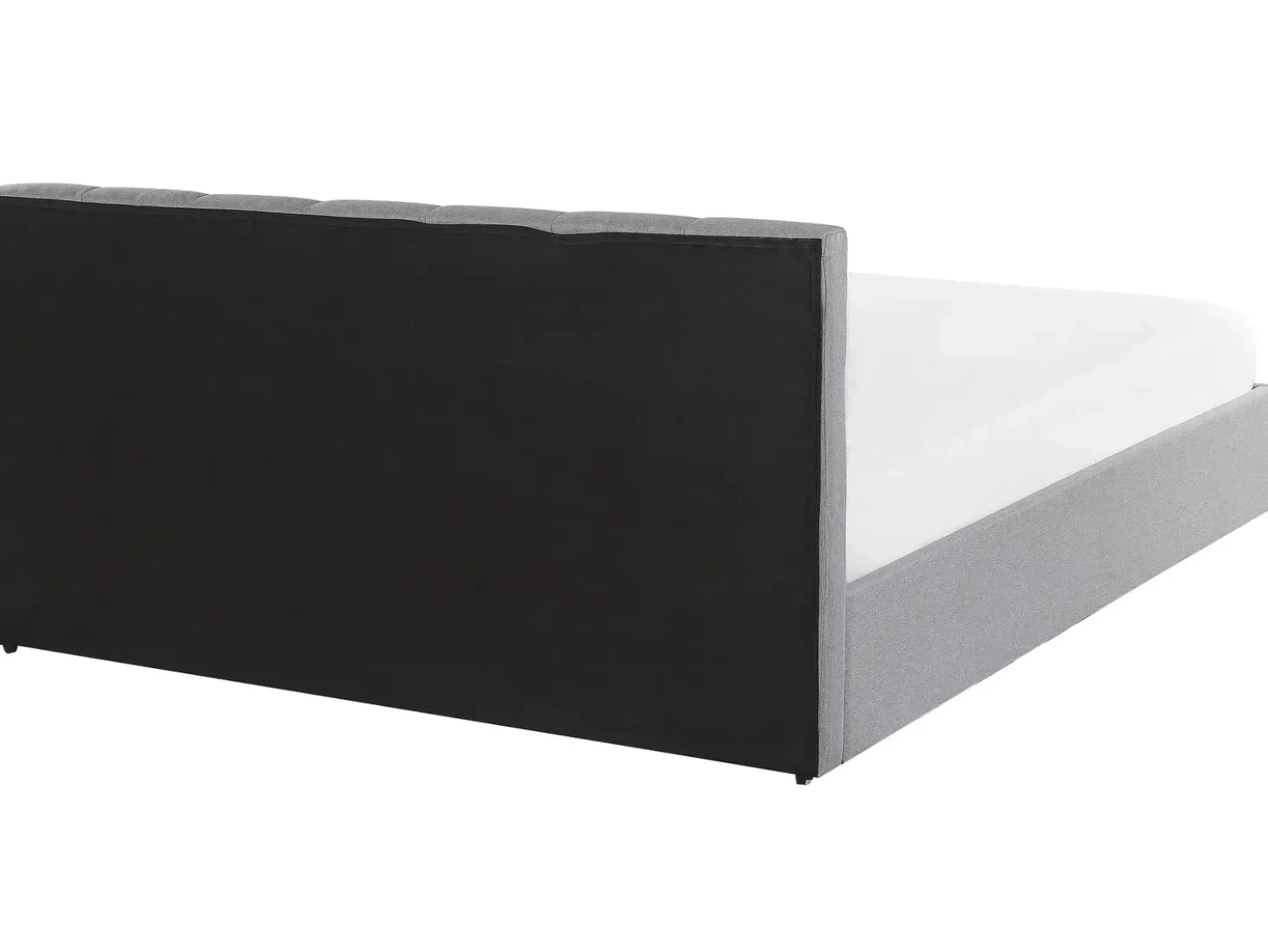 Letto contenitore Tessuto DREUX 180 x 200 cm Grigio chiaro