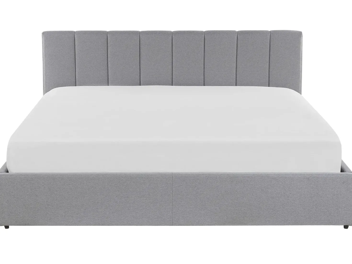 Letto contenitore Tessuto DREUX 180 x 200 cm Grigio chiaro