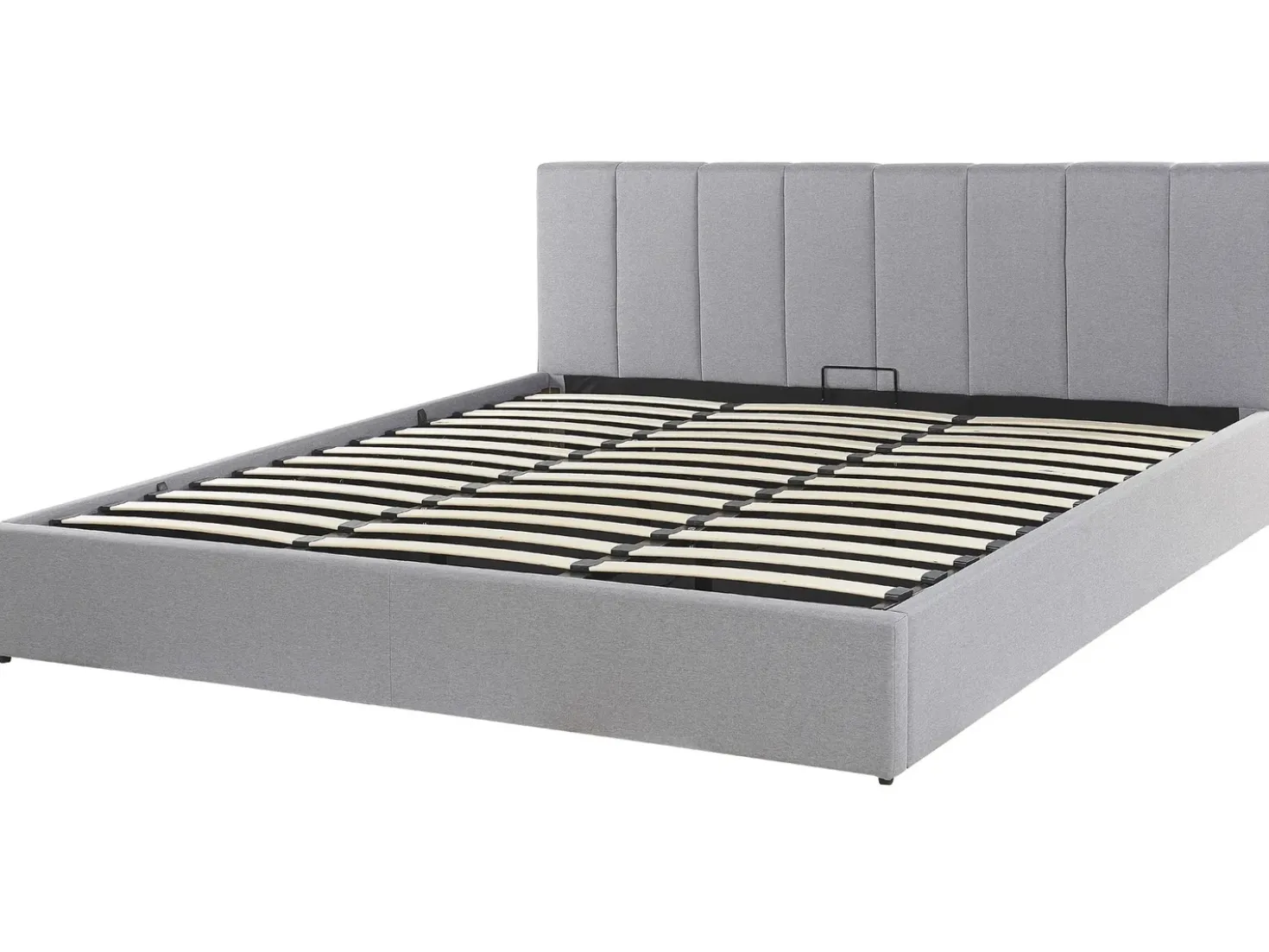 Letto contenitore Tessuto DREUX 180 x 200 cm Grigio chiaro
