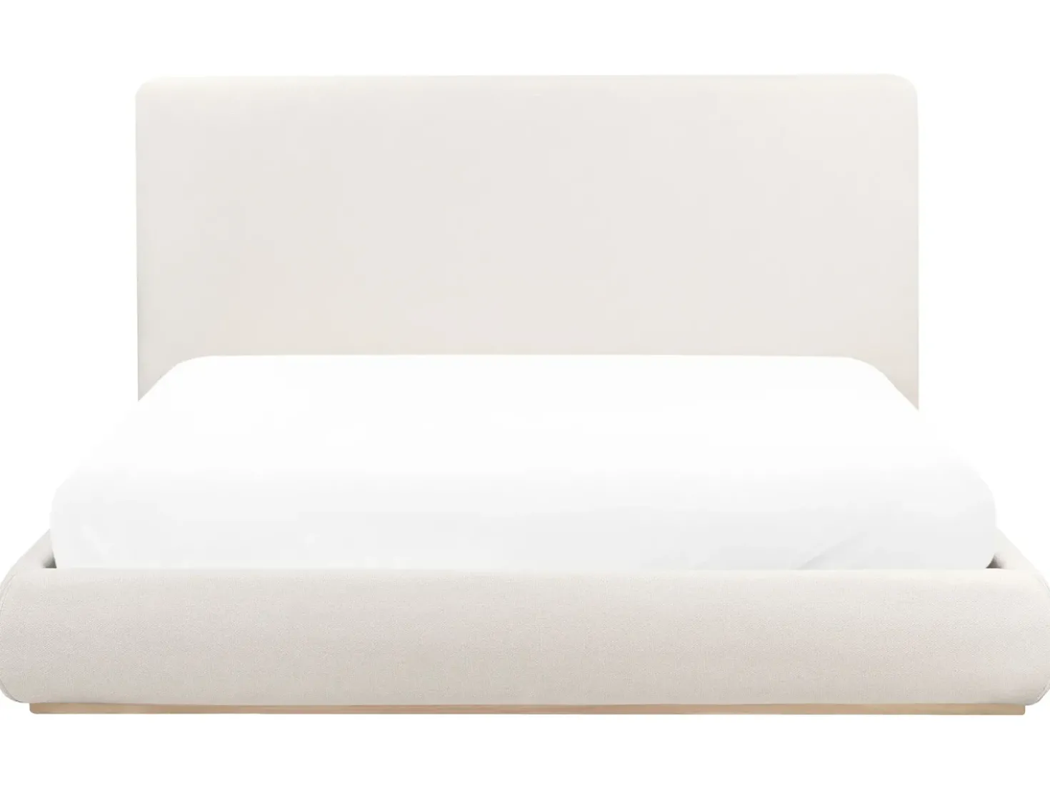 Letto contenitore Tessuto CAMPAGNE 180 x 200 cm Beige chiaro