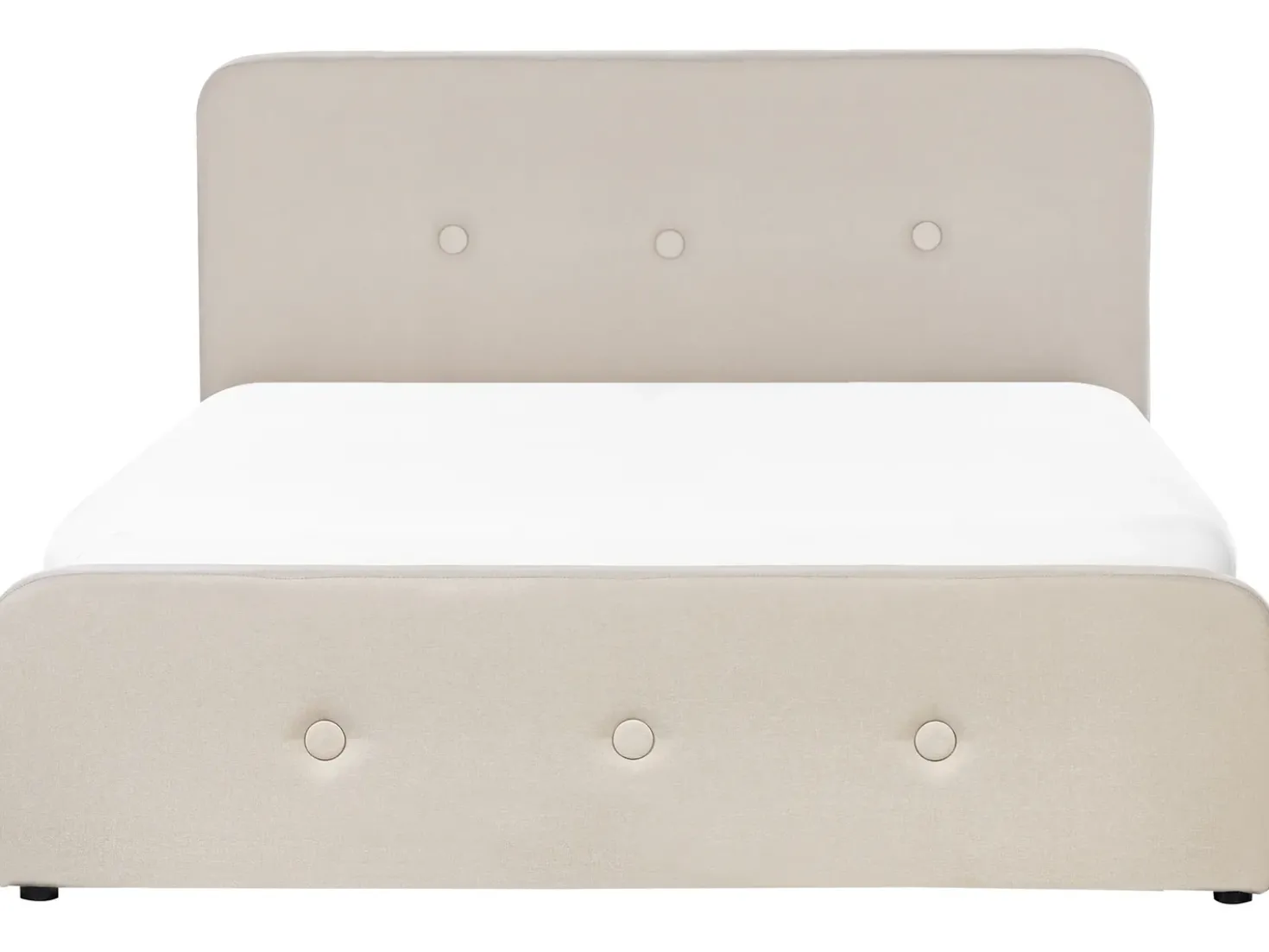 Letto contenitore Tessuto RENNES 160 x 200 cm Beige