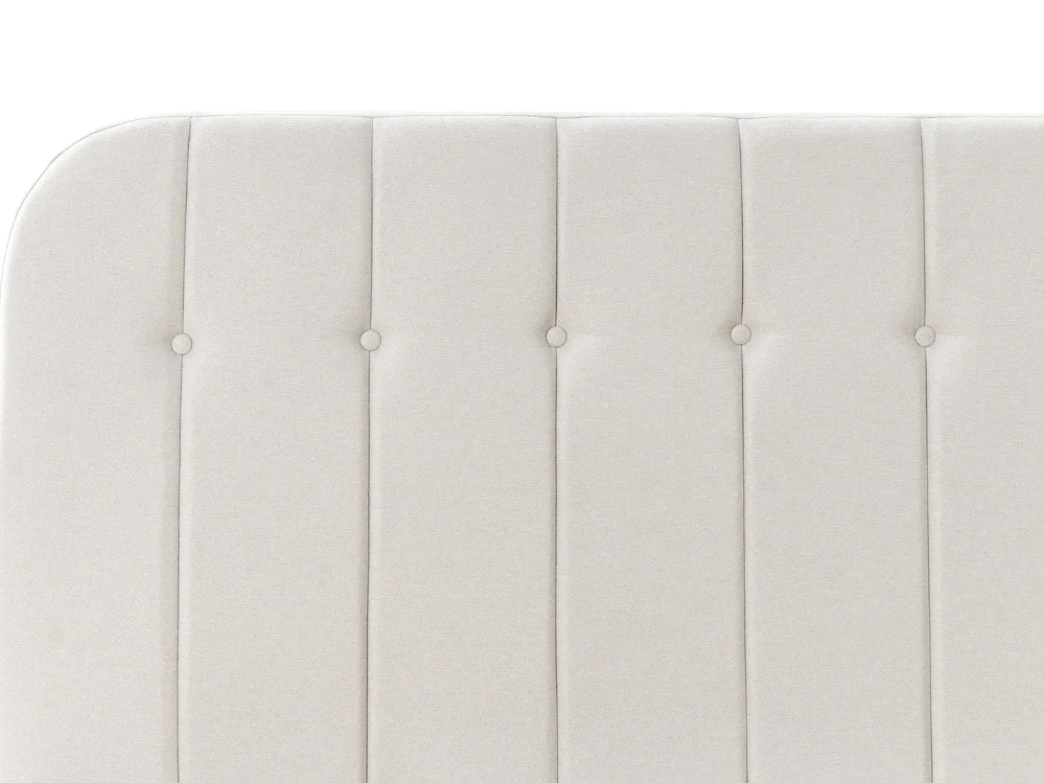Letto contenitore Tessuto CHALLANS 180 x 200 cm Bianco sporco
