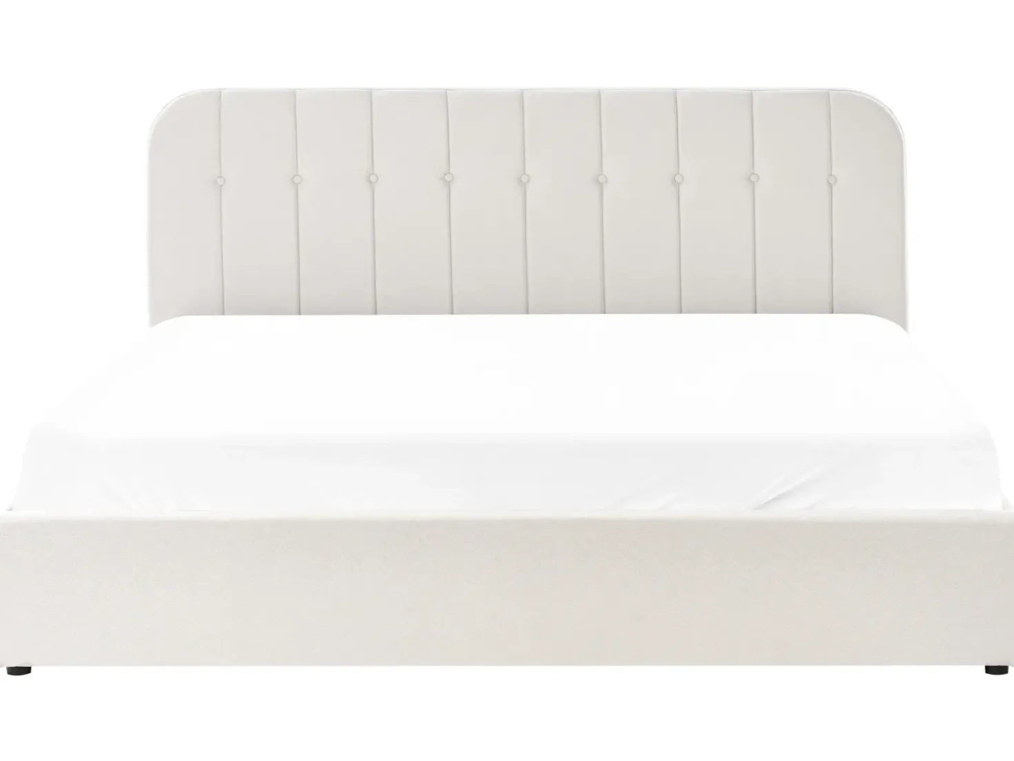 Letto contenitore Tessuto CHALLANS 180 x 200 cm Bianco sporco