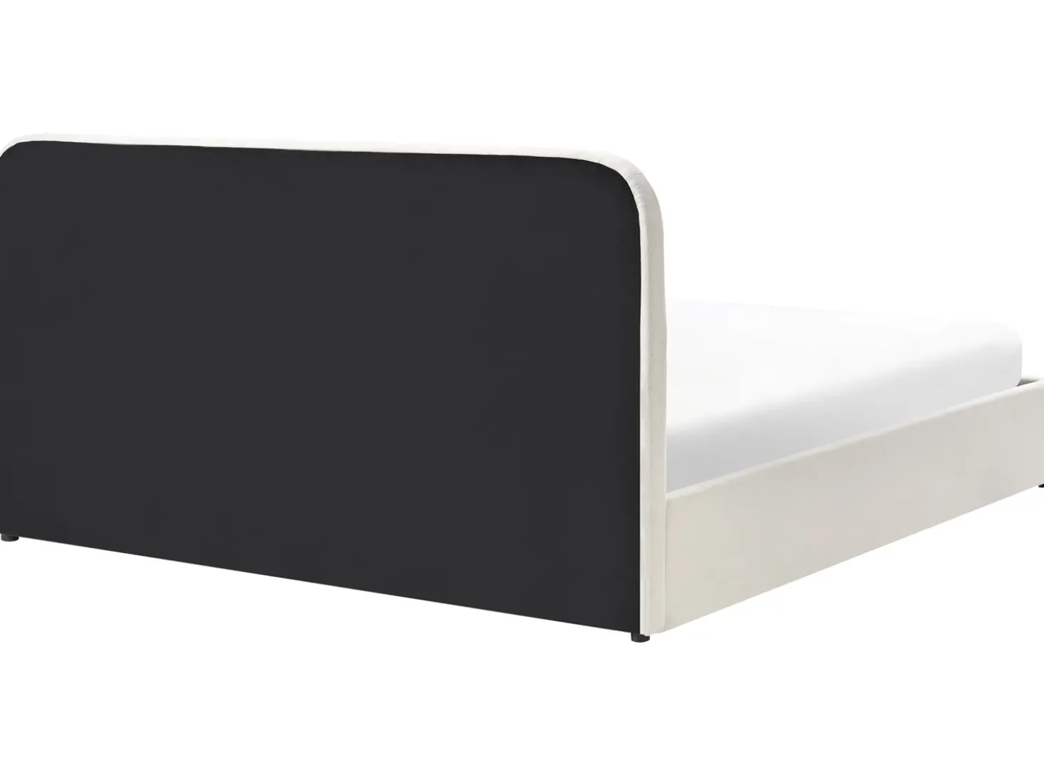 Letto contenitore Tessuto CHALLANS 180 x 200 cm Bianco sporco