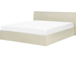 Letto contenitore Tessuto ORBEY 180 x 200 cm Beige chiaro