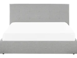Letto contenitore Tessuto LORIENT 180 x 200 cm Grigio
