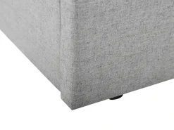 Letto contenitore Tessuto LORIENT 180 x 200 cm Grigio