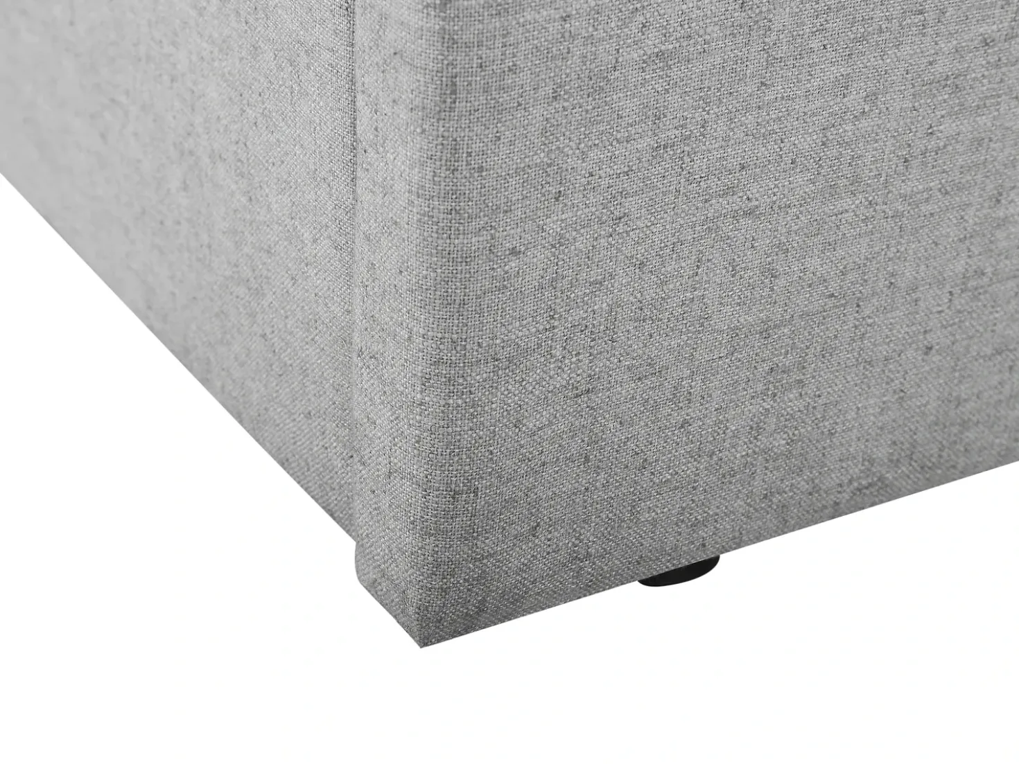Letto contenitore Tessuto LORIENT 180 x 200 cm Grigio