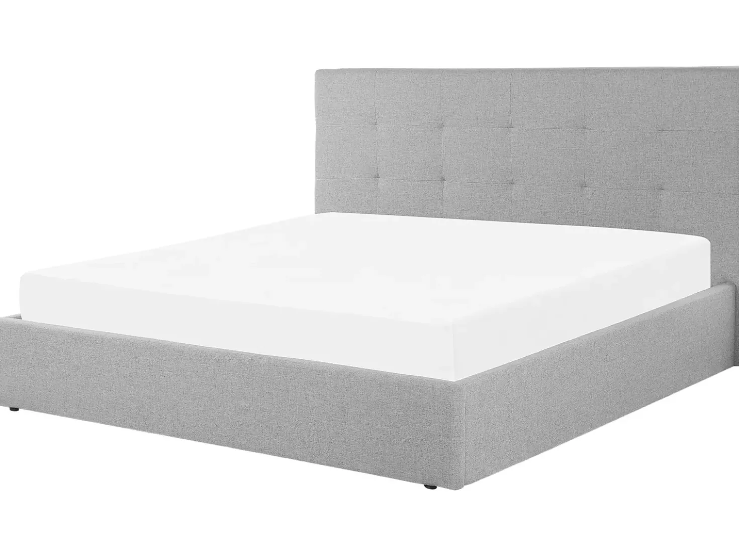 Letto contenitore Tessuto LORIENT 180 x 200 cm Grigio