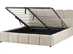 Letto contenitore Tessuto NOYON 180 x 200 cm Tortora