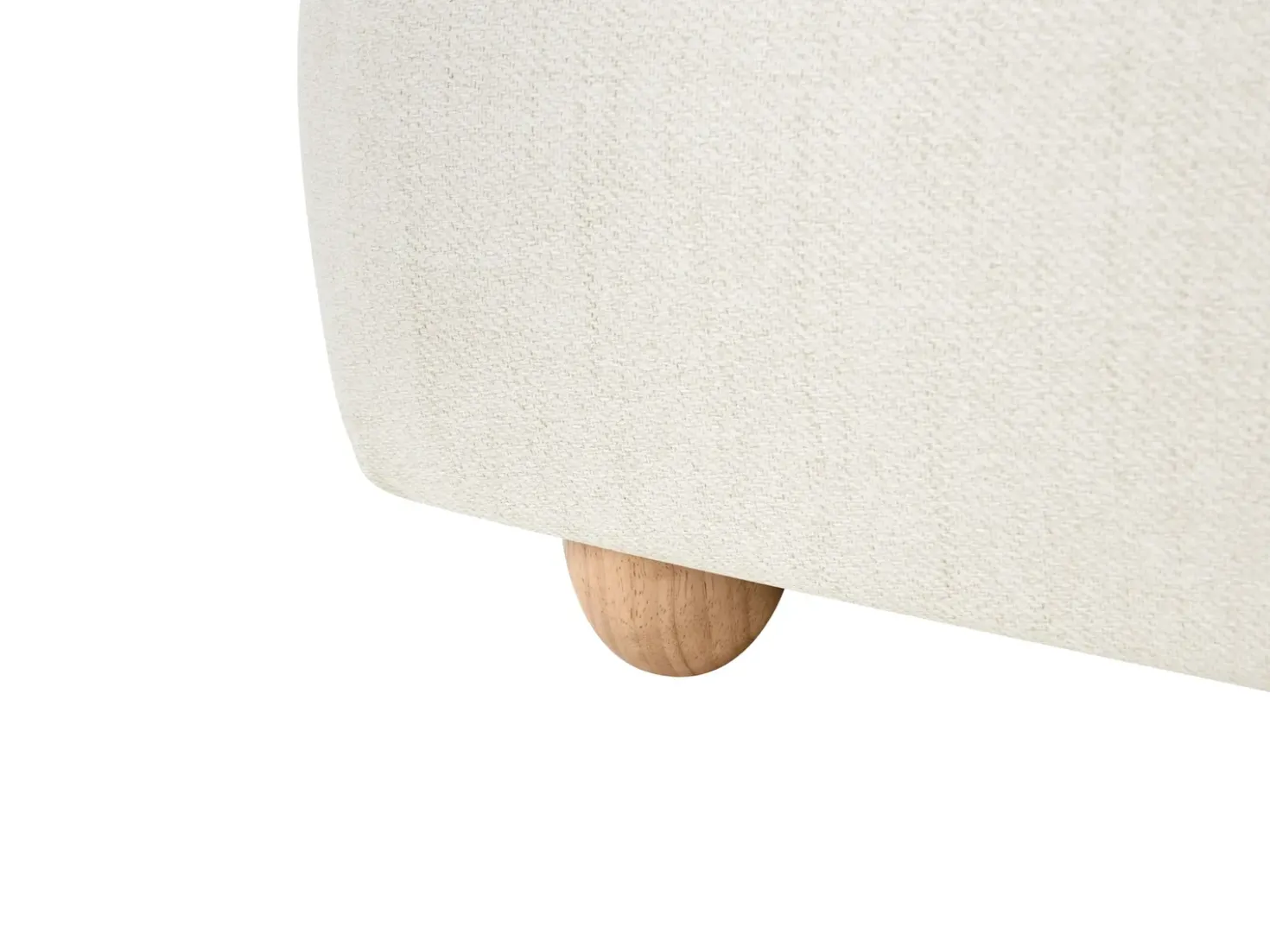 Letto contenitore Tessuto BLAGNAC 180 x 200 cm Bianco sporco